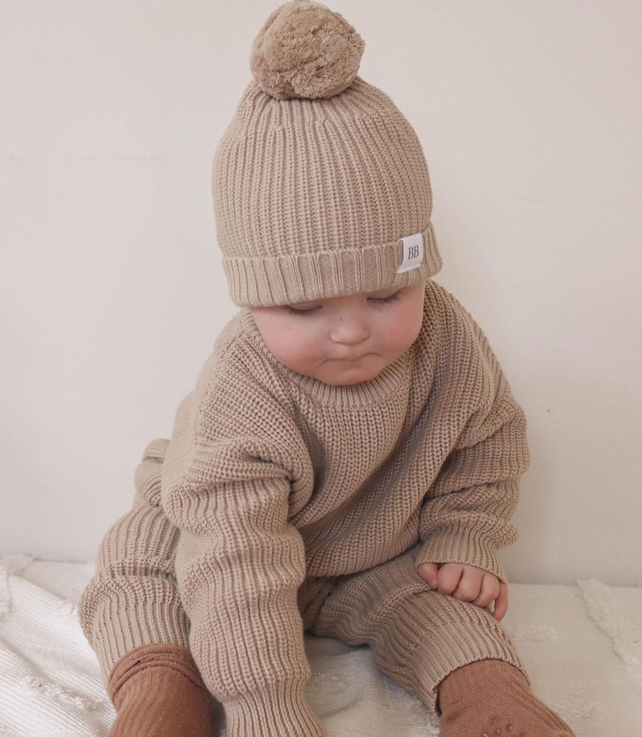 Earthy Nude Chunky Knit Beanie