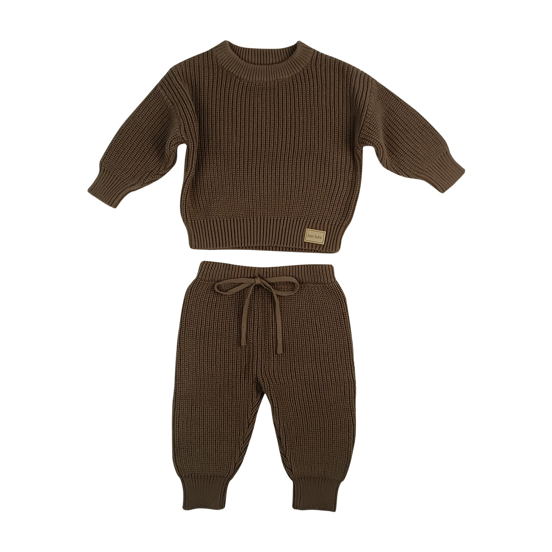Chocolate Chunky Knit Pants