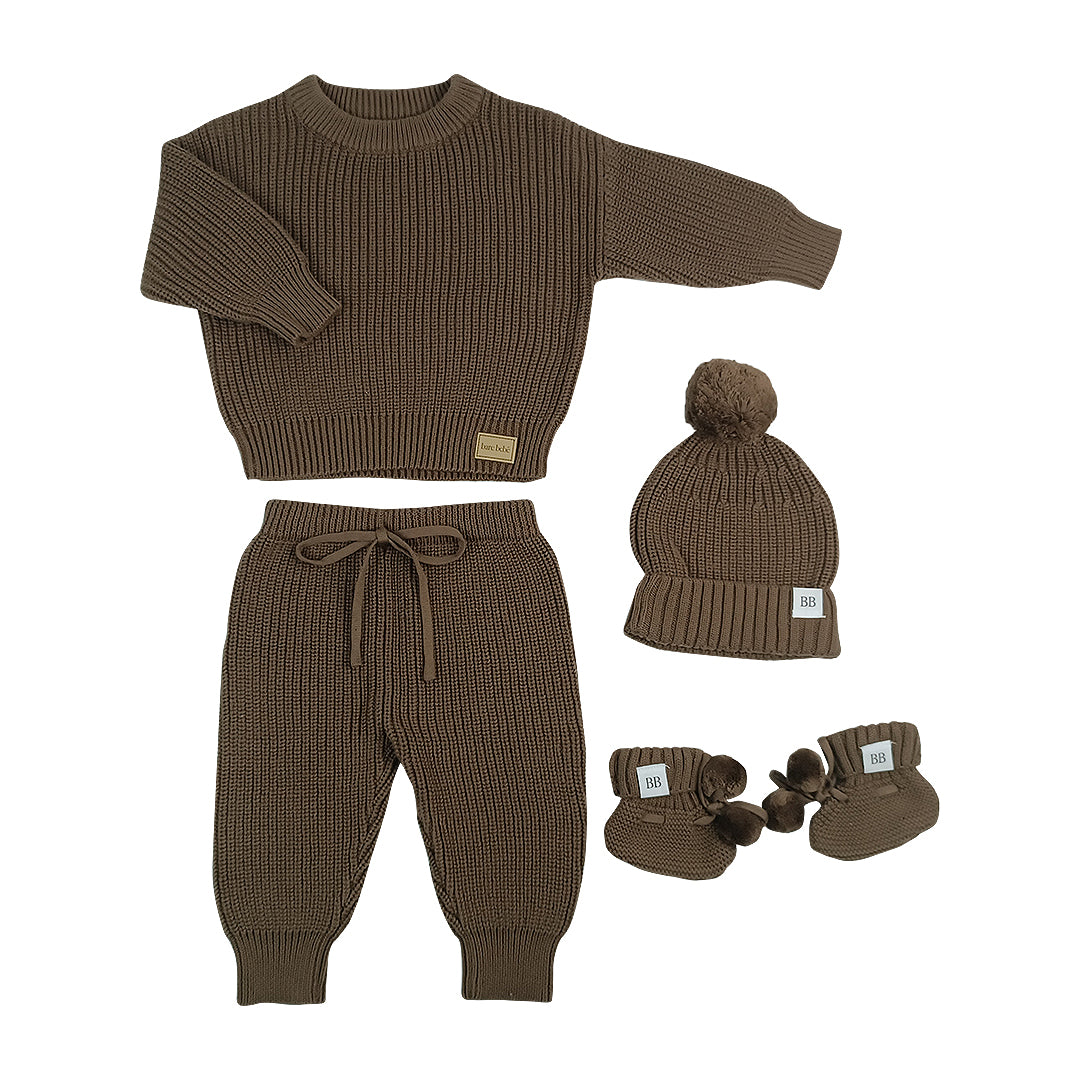 Chocolate Chunky Knit Beanie