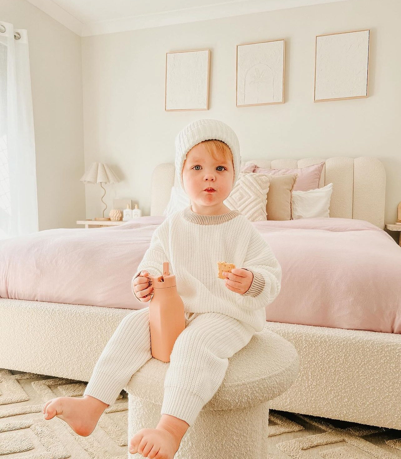 Daisy White Chunky Knit Jumper